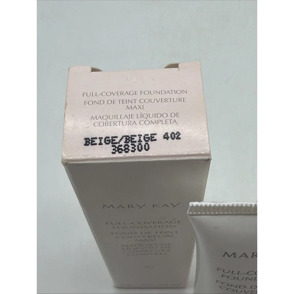 2- MARY KAY Medium-Coverage Foundation BEIGE 402 Liquid 1 Fl Oz NIB